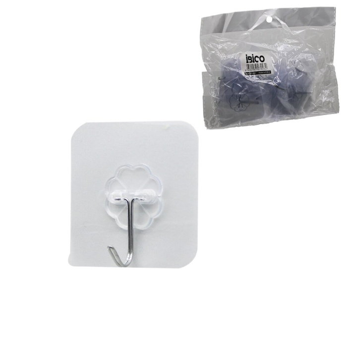 ASKI 10PCS TEKLİ METAL UÇLU MİKA KRİSTAL PLS. TABANLI ŞEFFAF PVC YAPIŞKANLI MONTAJ (5460)