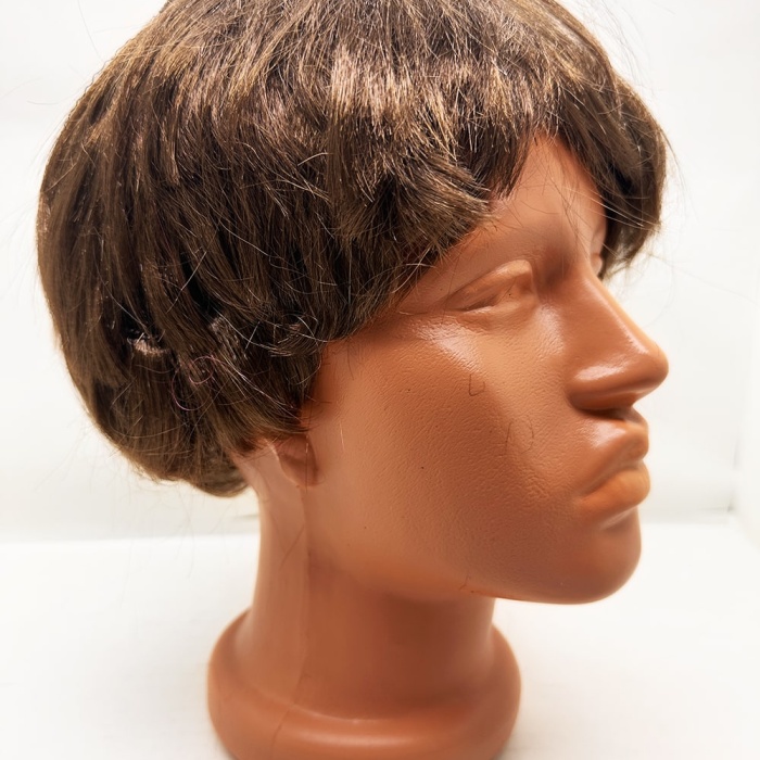 Kahve Renk Kısa Kesim İçi Astarlı Erkek Peruğu (5460)