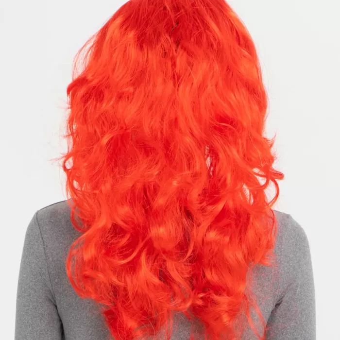Kırmızı Renk Uzun Dalgalı Parti Peruğu (5460)
