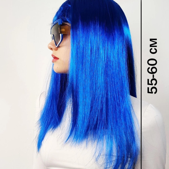 Mavi Renk Uzun Parti Peruğu (5460)