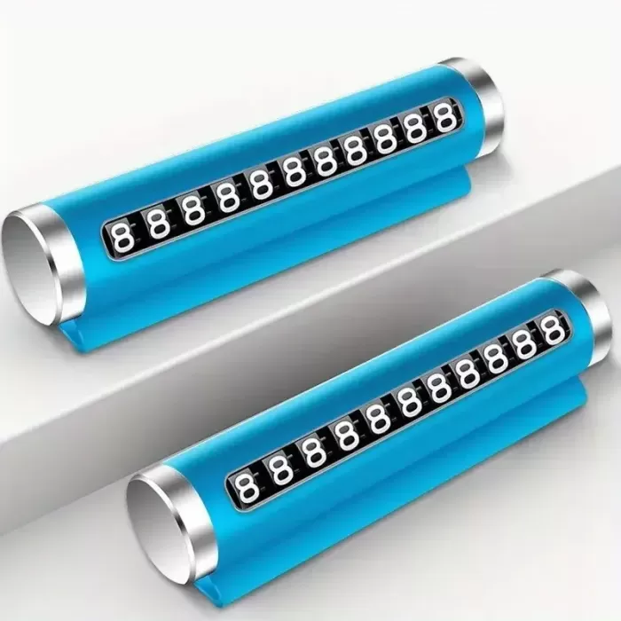 Telefon Numarası Plaka Silindiri Ayarı Renkli Metal Alüminyum Araba Geçici Park Kartı Evrensel Moda Oto Aksesuarları (5460)