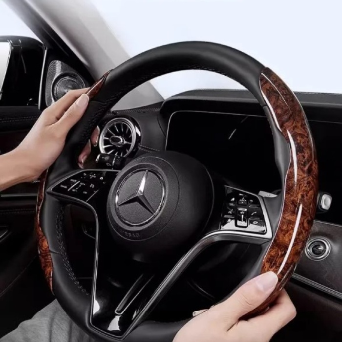 Ahşap Tasarımlı Direksiyon Simidi Koruma Kılıfı 2 li (5460)