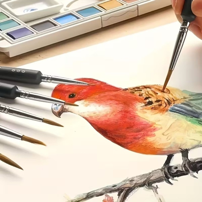 10 Adet Hobi ve Araba Rötüş Fırça Seti – İnce Detay Boyama, Model Yapımı ve Araç Çizik Giderme İçin Çok Amaçlı Fırça Takımı (5460)