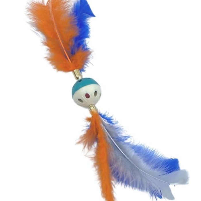 Tüylü Püsküllü Kedi Oyuncağı Dikkat Çekici Renkli Sevimli Evcil Hayvan Oyuncağı (5460)