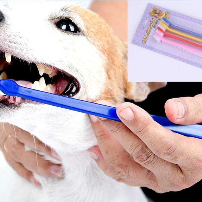 Çift Taraflı Hayvan Diş Fırçası 4 lü set (5460)