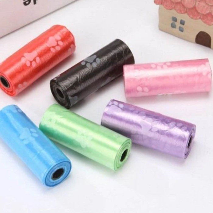 Evcil Hayvanlar Için Pati Desenli Kedi Köpek Kaka Poşeti Torbası (5460)