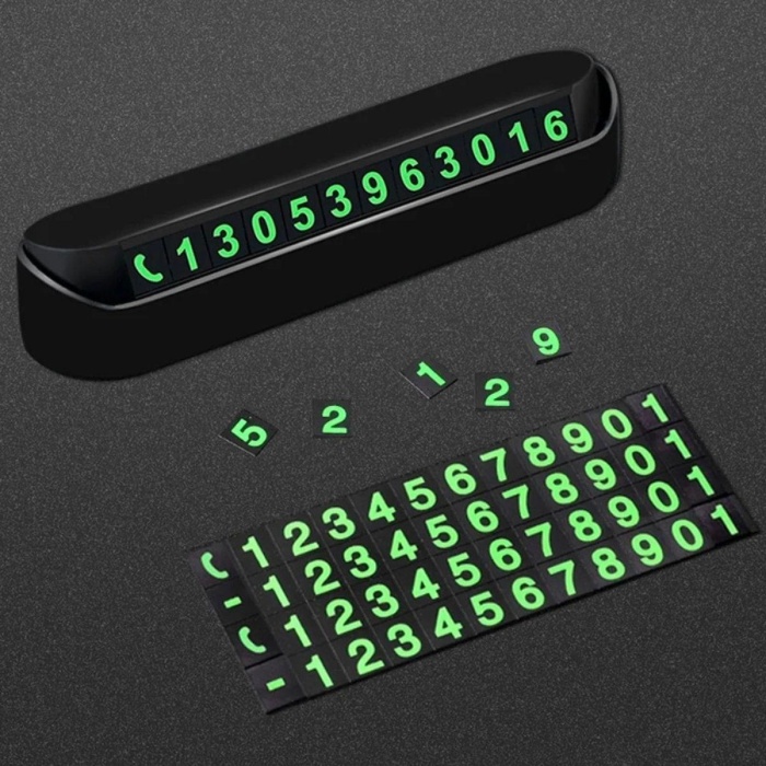 Pratik Fosforlu Telefon Numarası Yamzak İçin Araç İçi Oto Numaratör Numaralık (5460)