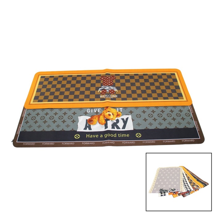 DİKDÖRTGEN RENKLİ DESENLİ - RESİMLİ SU EMİCİ - SİHİRLİ BANYO PASPASI ELASTİK 116 X 37.5CM (5460)