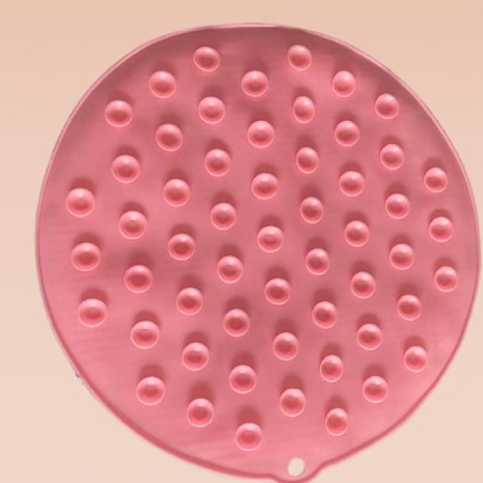 Yuvarlak Vantuzlu Banyo Sırt Kese Matı 26 cm (5460)