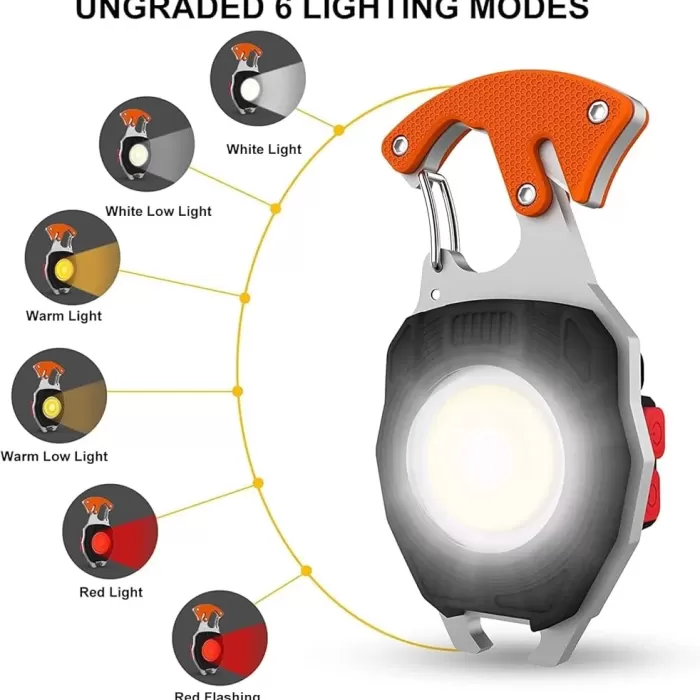LED Şarj Edilebilir El Feneri Çok Amaçlı Alet Anahtarlık (5460)