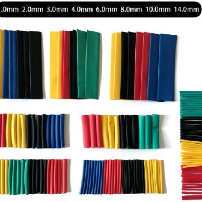 164 Parça Set Isıyla Daralan Makaron Kablo Koruyucu Kılıf (5460)