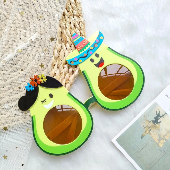 Hawaii Temalı Avokado Gözlük – Kostüm &amp;amp;amp; Parti Gözlüğü (5460)