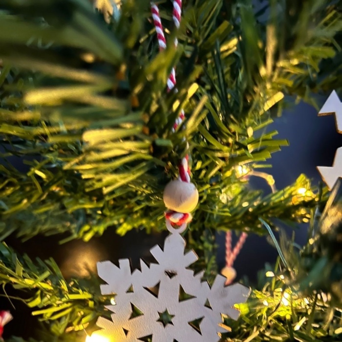 Ahşap Yılbaşı Ağaç Süsü-BY15 (5460)