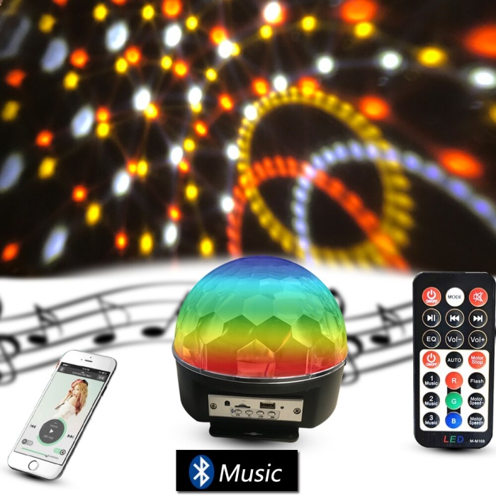 Bluetooth Sd Aux Usb Led Disko Lamba Topu Speaker (5460)