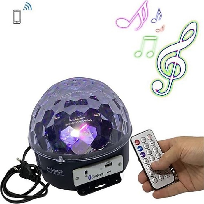 Bluetooth Sd Aux Usb Led Disko Lamba Topu Speaker (5460)