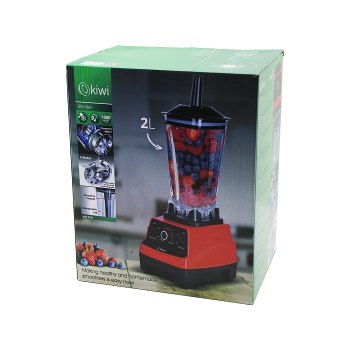 KİWİ KSB-2251 PRO STANDLI BLENDER BUZ KIRICI ÇOK AMAÇLI BLENDER DOĞRAYICI 1500W6 BIÇAKHAZNE=2LT 9 KADEME HIZ (5460)