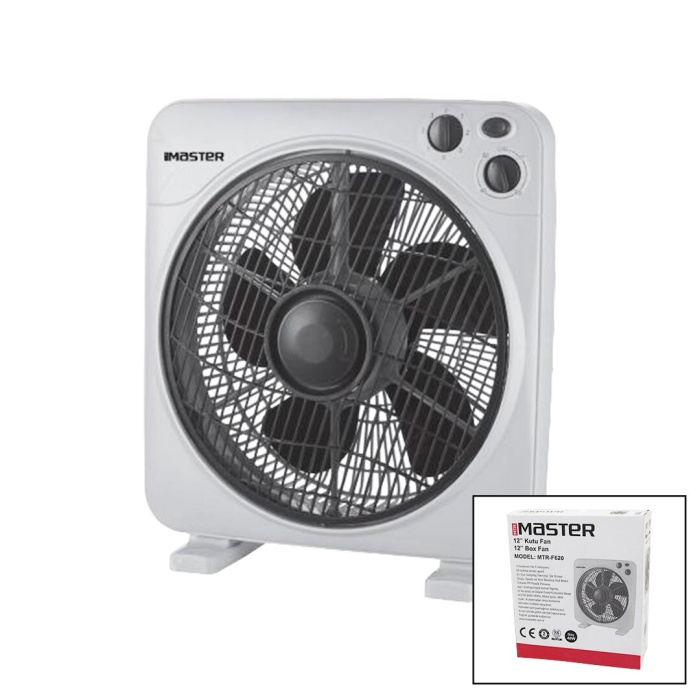 12 İNÇ  KUTU FAN  VANTİLATÖR  3 KADEME HIZ   5 PLASTİK KANAT  40W   60DK.ZAMAN AYARLI  MTR-F620 (5460)