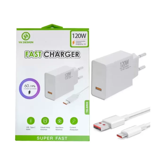 120W Süper Hızlı Şarj Cihazı - USB Type-C (5460)