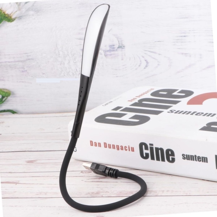 USB Girişli 14 Ledli 3 Kademeli Dokunmatik Masa/Kitap Okuma Lambası Ledi Siyah (5460)