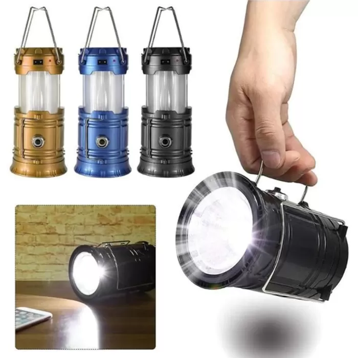 Avcı Feneri Kamp Lambası Şarjlı USB Girişi Solar (5460)