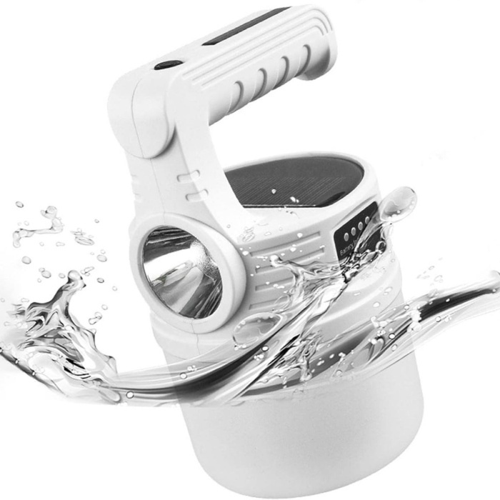 LED Güneş Enerjili Kamp Lambası–2000 Lümen Süper Parlak, 5 Aydınlatma Modlu,USB ile Şarj Edilebilir Dış Mekan,Asılabilir Torch El Feneri (5460)