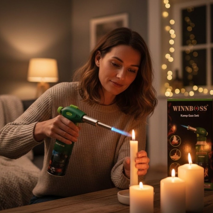 Outdoor Kamp, Piknik ve Tamir İşleri İçin Kamp Gazı Seti – Taşınabilir Pürmüz Alev Tabancası ve Yüksek Performanslı Gaz Kartuşu (5460)