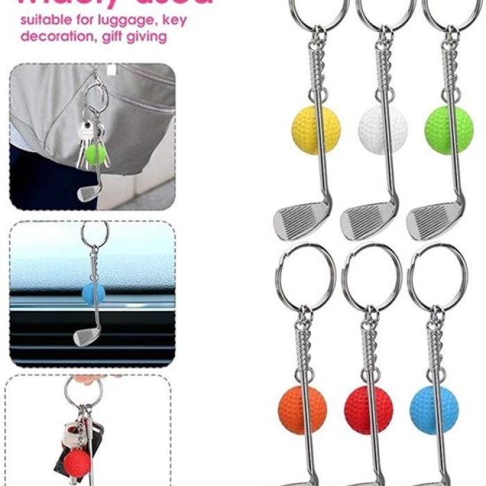 Gerçekçi Golf Tasarımlı Şık Anahtarlık Kolye Çanta Süsü Golf Keychain (5460)