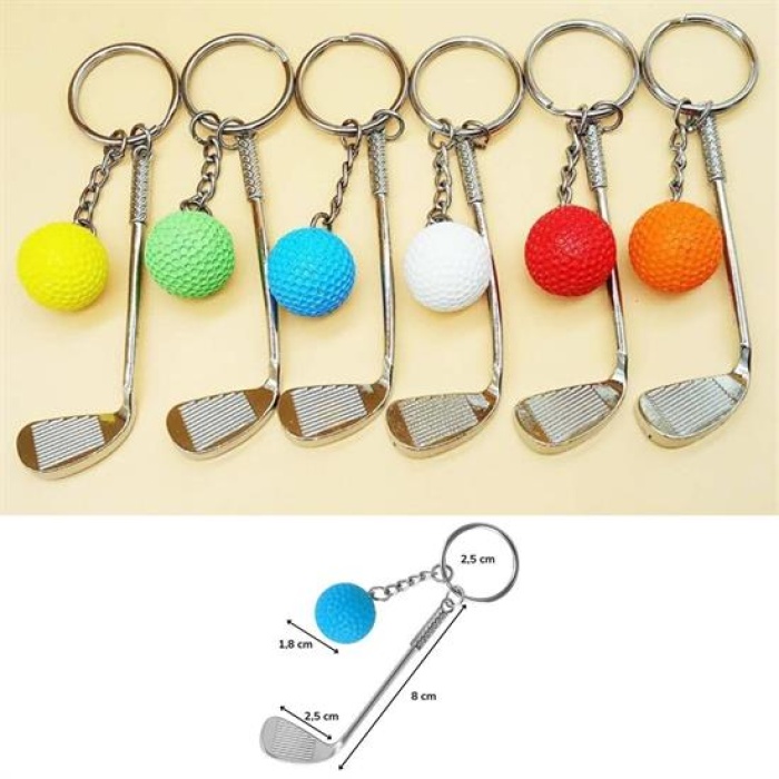 Gerçekçi Golf Tasarımlı Şık Anahtarlık Kolye Çanta Süsü Golf Keychain (5460)