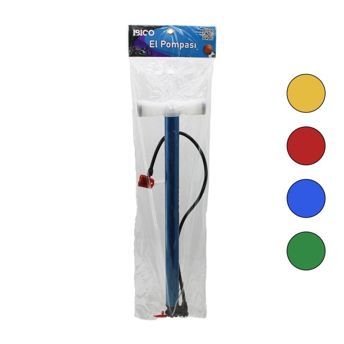 TERS BASMALI METAL GÖVDE PLASTİK KOL İRAN EL POMPASI 55CM TOP - BİSİKLET - MOTOR AYAKLIK APARATLI (5460)