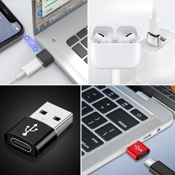 USB&amp;#39;den TYPE-C &amp;#39;ye Dönüştürücü Adaptör Veri Aktarımı Sağlayıcı Şarj Data Çevirici (5460)