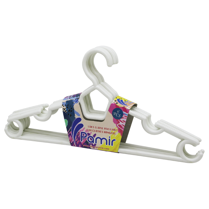 6 PARÇA  PLASTİK KARİZMA ELBİSE ASKI (5460)