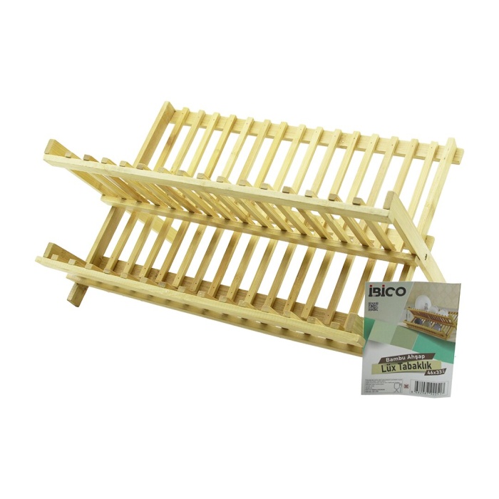 LÜX AHŞAP BAMBU BULAŞIK - TABAKLIK TEZGAH ÜSTÜ 46X33CM (5460)