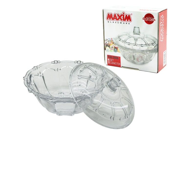 CAM ŞEKERLİK CAM KAPAKLI ÇAP: 13.5CM - Y: 5.2--9.5CM (5460)