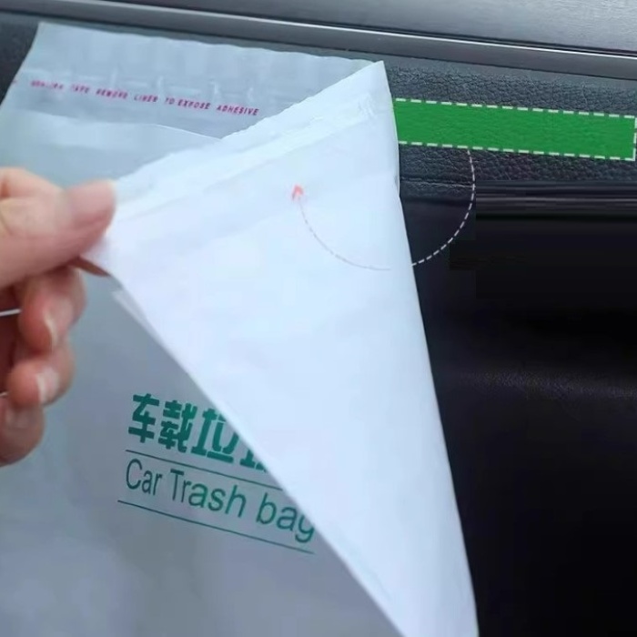 Pratik Su Geçirmez Oto Araba Çöp Poşeti Yapışkanlı 20 Adet (5460)