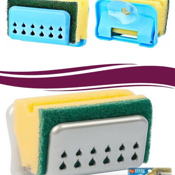 Pratik Mutfak Lavabo Vantuzlu Bulaşık Süngeri Askısı Aparatı (5460)