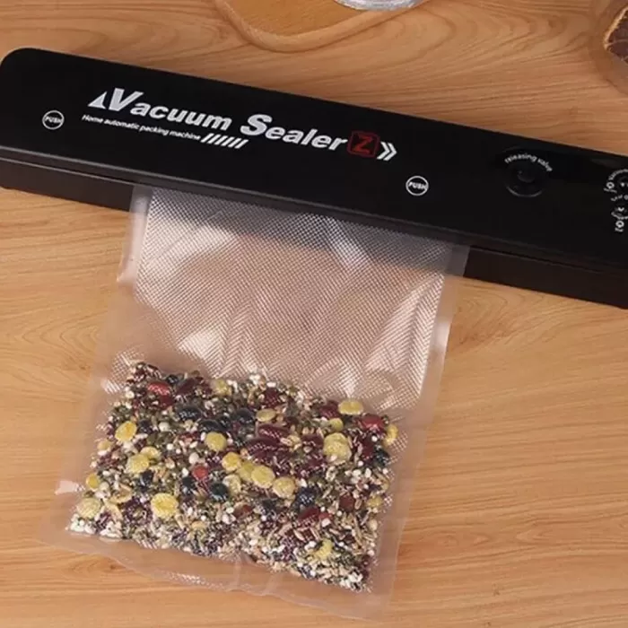 Vacuum Sealer Ev Tipi Vakumlama ve Yapıştırma Makinesi + 10 Adet Vakum Poşeti (5460)