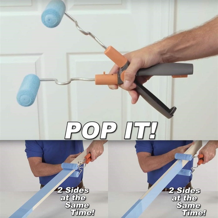 Nano Süngerli Damlatmaz Mobilya ve Duvar Boyama Rulosu Hem Köşe Hem Düz Zemin (5460)