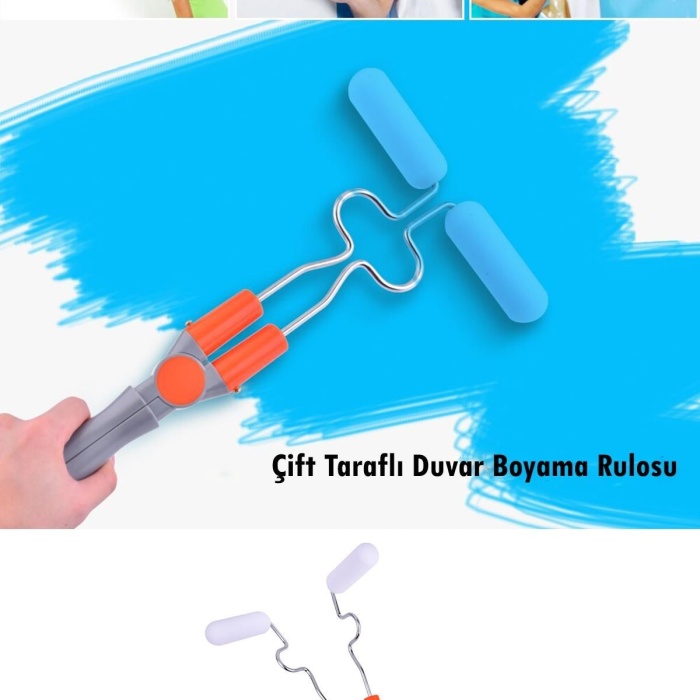 Nano Süngerli Damlatmaz Mobilya ve Duvar Boyama Rulosu Hem Köşe Hem Düz Zemin (5460)