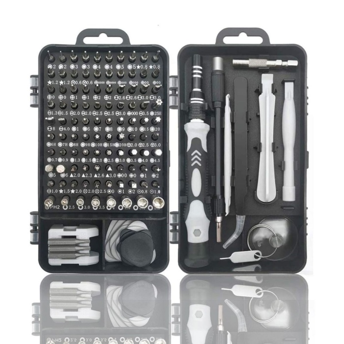 Hassas Tornavida Seti Bilgisayar Pc Telefon Onarım Aracı Seti Manyetik 115 in 1 Tornavida Seti (5460)
