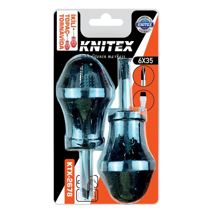 2PCS - YILDIZ-DÜZ  TOPAÇ TORNAVİDA SETİ 6X35 (5460)