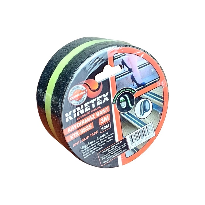 5CMX3MT   FOSFOR ŞERİTLİ - KARANLIKTA PARLAR  KAYDIRMAZ SİYAH BANT (5460)