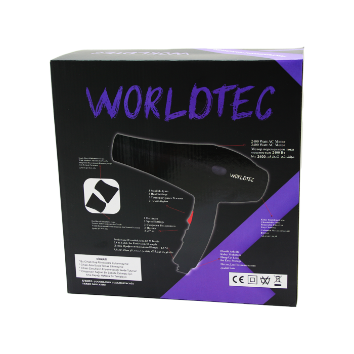 PRO PROFESSIONAL SAÇ KURUTMA - FÖN MAKİNESİ 2500W TURBO WT-5500 (5460)