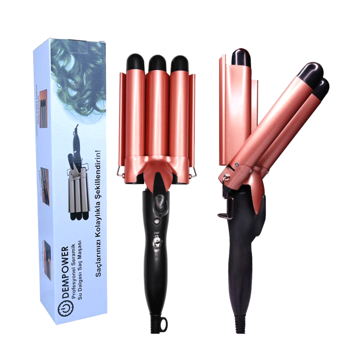 PROF.SERAMİK 3LÜ SU DALGASI SAÇ MAŞASI - ŞEKİLLENDİRİCİ (5460)