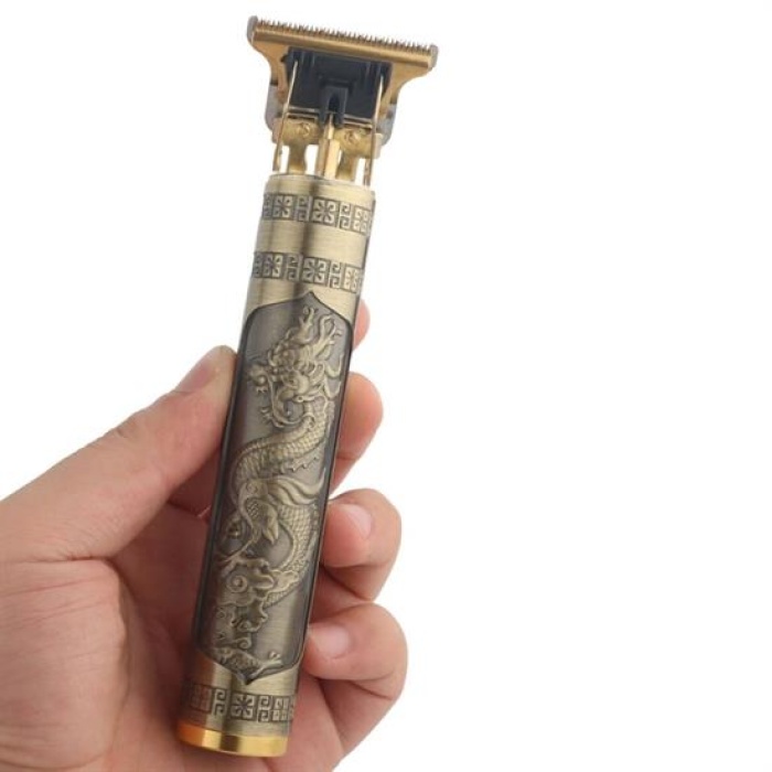 Vintage Görünümlü Güçlü 4 Farklı Başlıklı USB ŞarjlI Manuel Tıraş Makinası (5460)