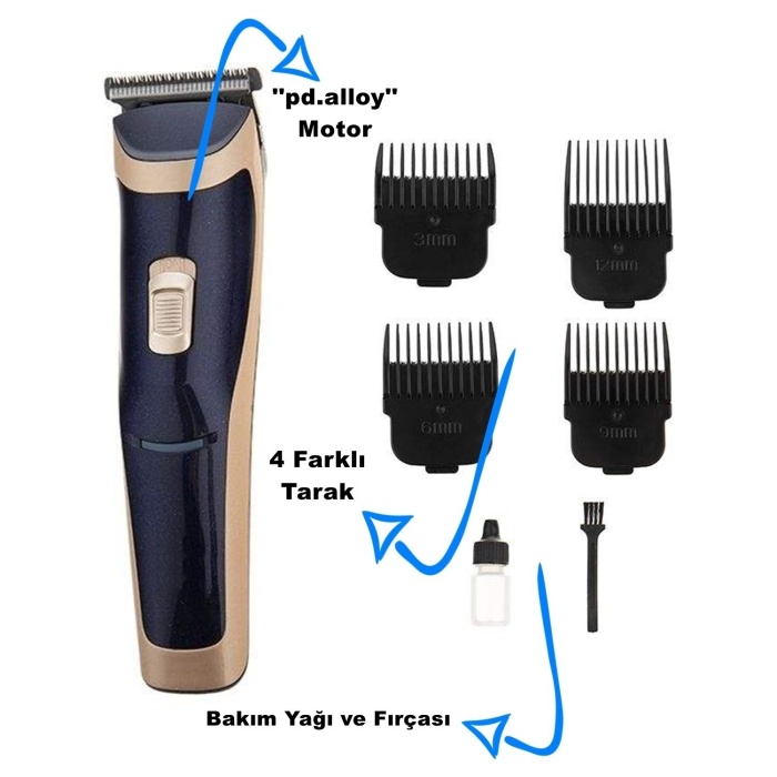TR-650 Profesyonel Saç Sakal Tıraş Makinesi (5460)