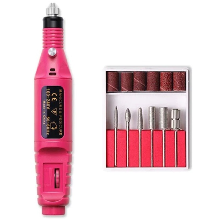 6 Uçlu Elektrikli Manikür Pedikür Seti ( 2000-300RPM HIZ ) (5460)