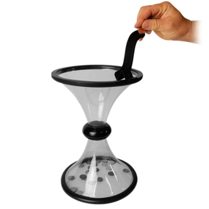 Eğlenceli Huni Şeklinde İlginç Şeffaf Para Biriktirme Kumbarası (5460)