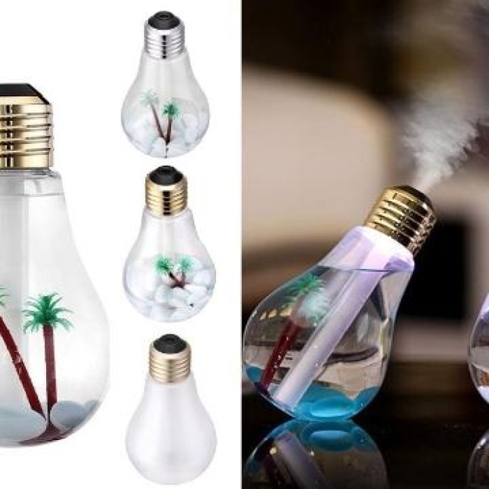 Hava Nemlendirici Ampul Görünümlü Hazneli Buhar Makinesi 400 ml. (5460)