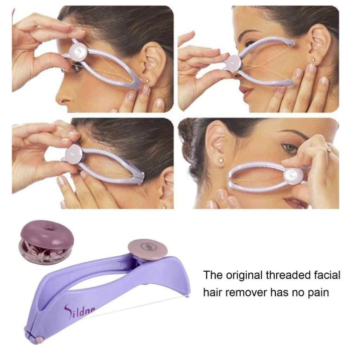 Slique İple Yüz Tüy Alma Aleti Kaş Kıl Alıcı Epilatör (5460)