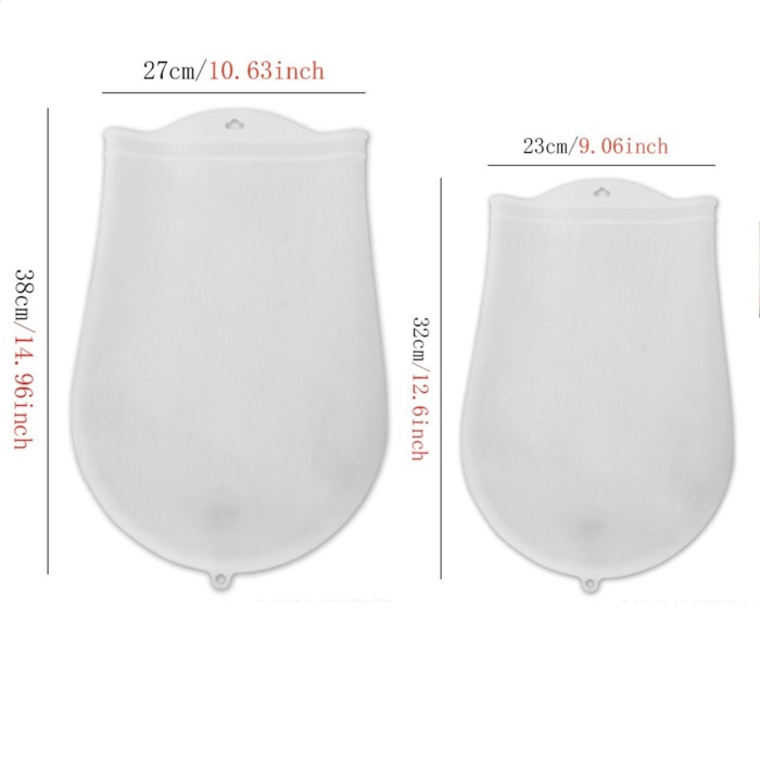 Orta Hamur Torbası Silikon Şeffaf Hamur Yoğurma Torbası Ekmek Makarna Mantı Hamuru Kolay Yoğurma (5460)